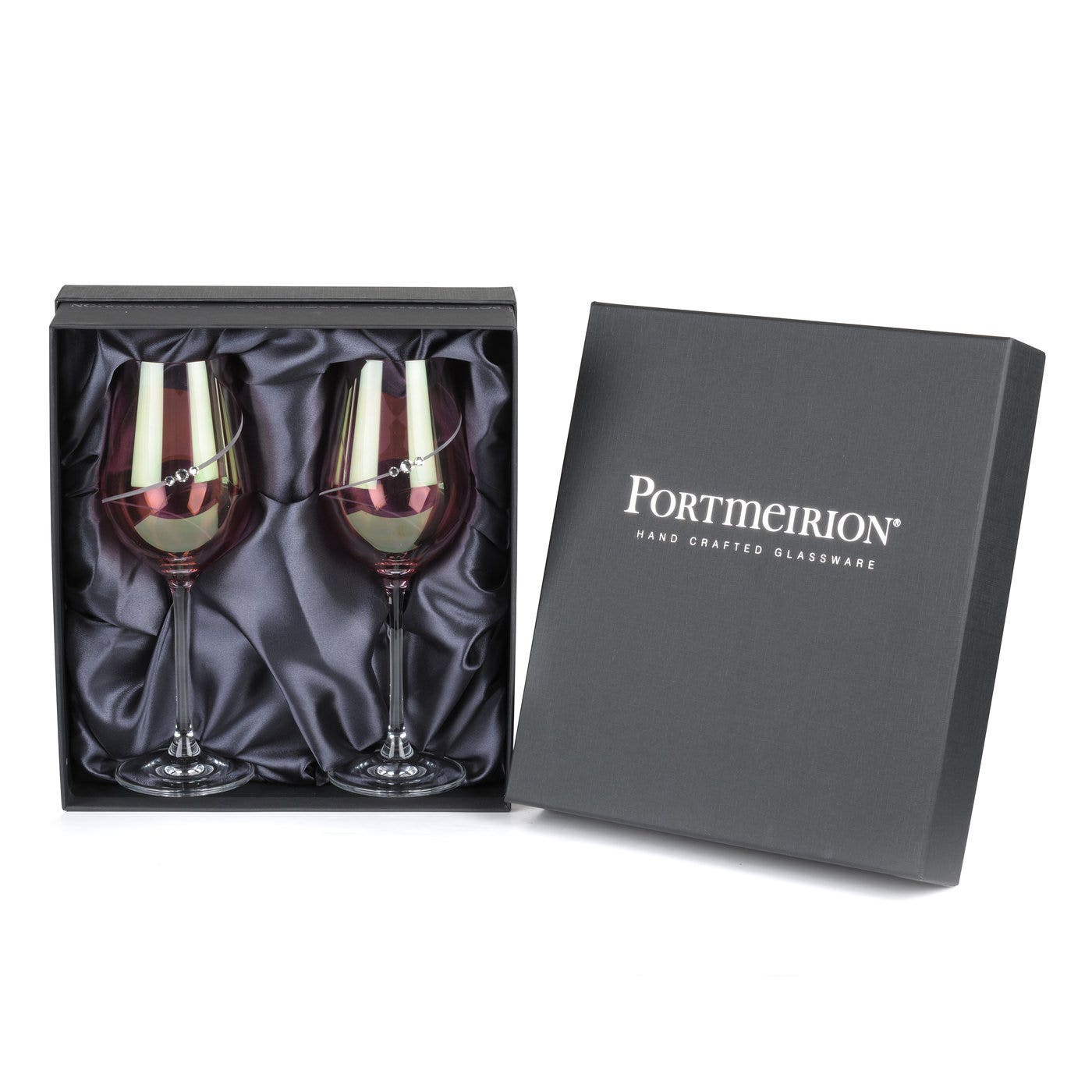 Portmeirion Auris Pink Wine Glass Set of 2