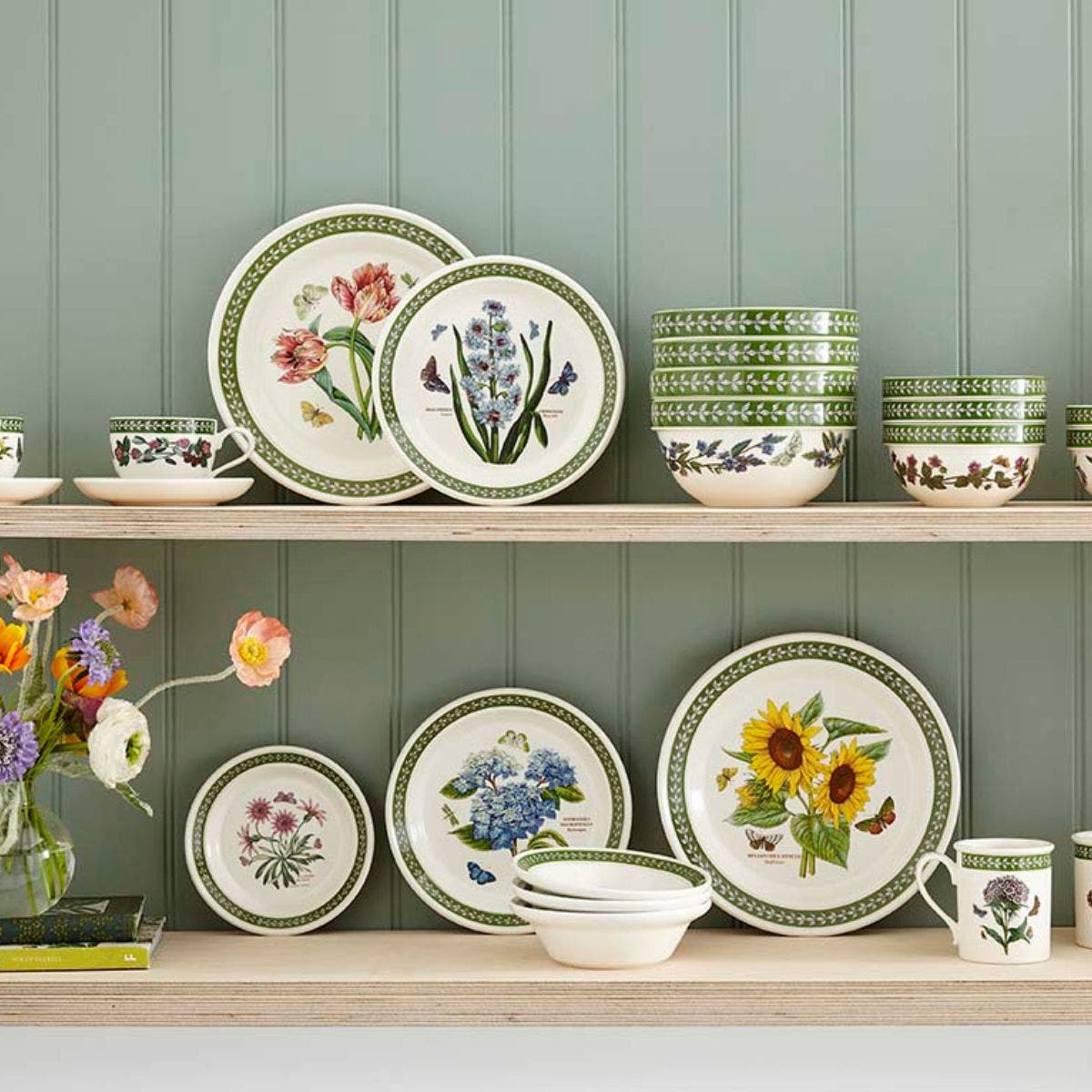 Botanic Garden Etchings, set of 6 Dinner Plates