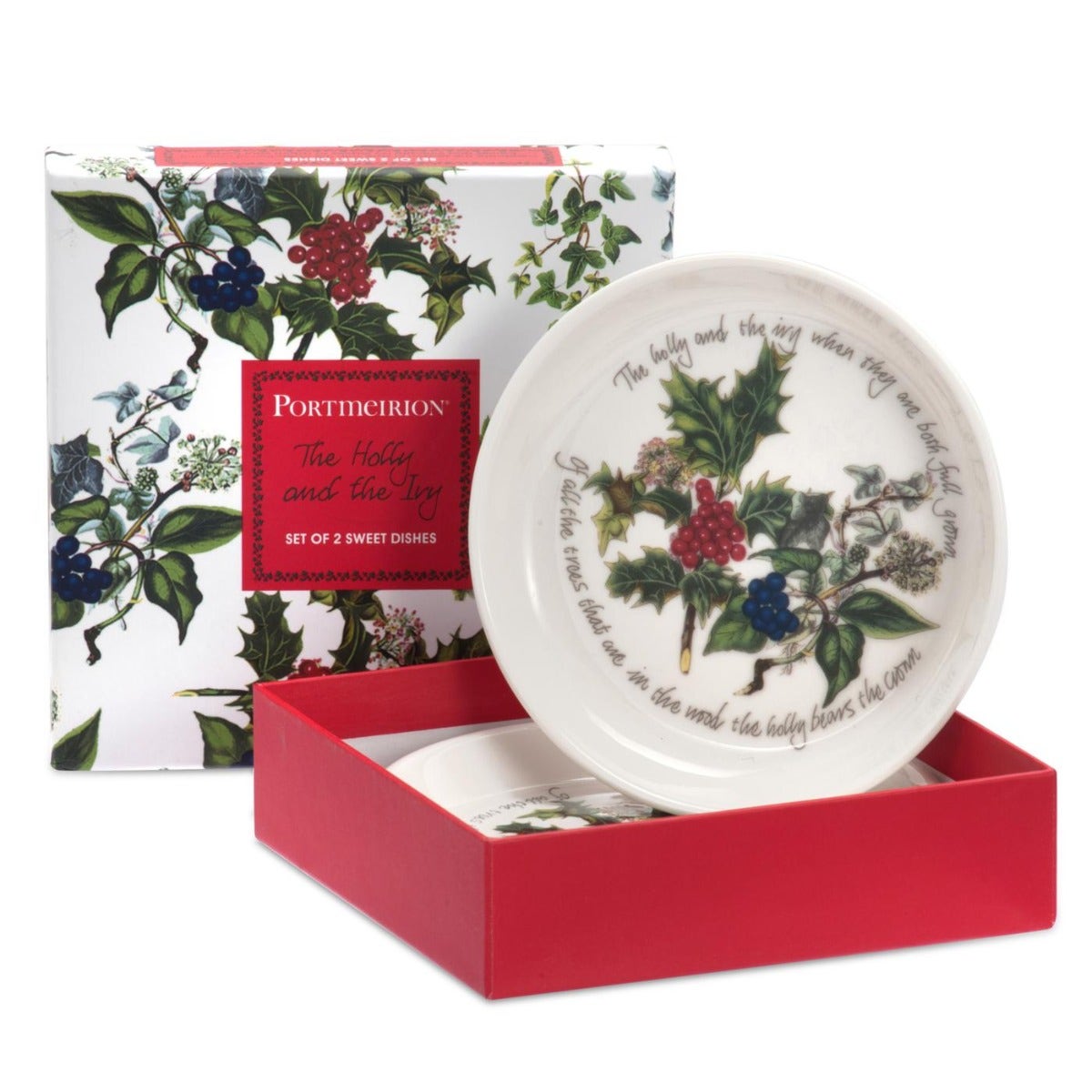 Portmeirion The Holly and the Ivy Sweet Dish (pair)