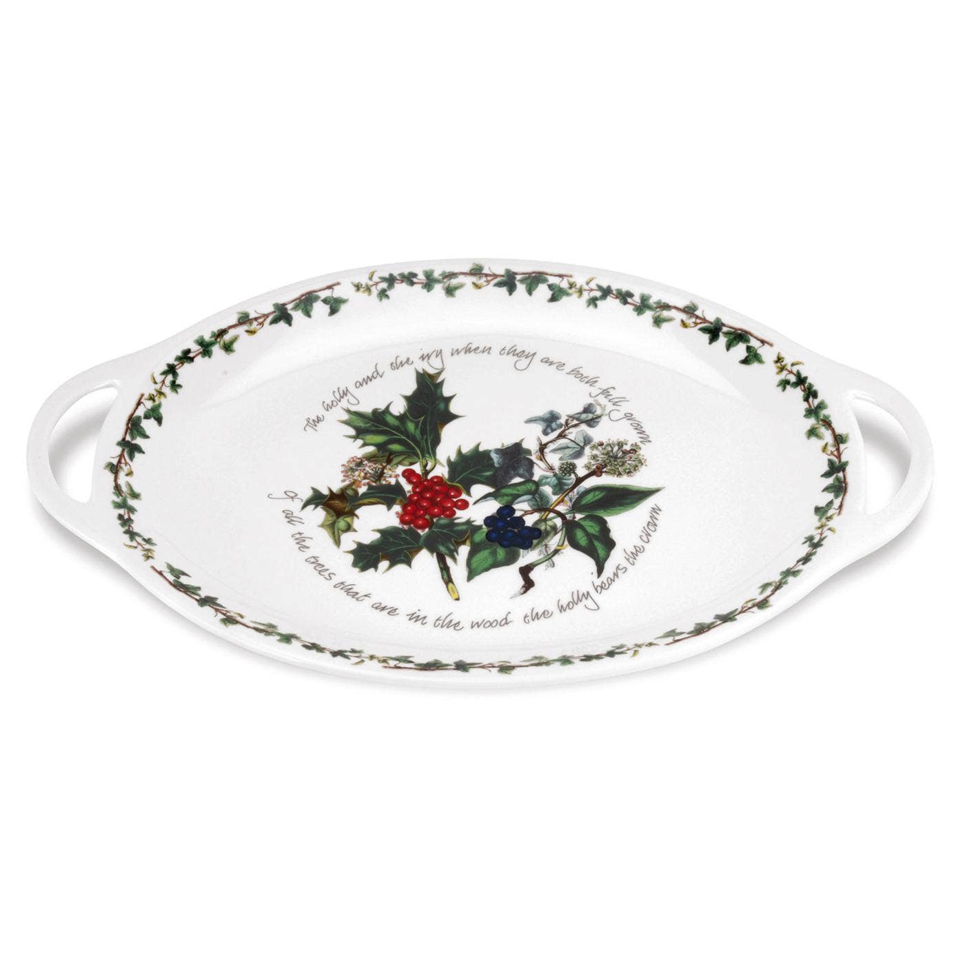 Portmeirion The Holly and the Ivy Oval Handled Platter