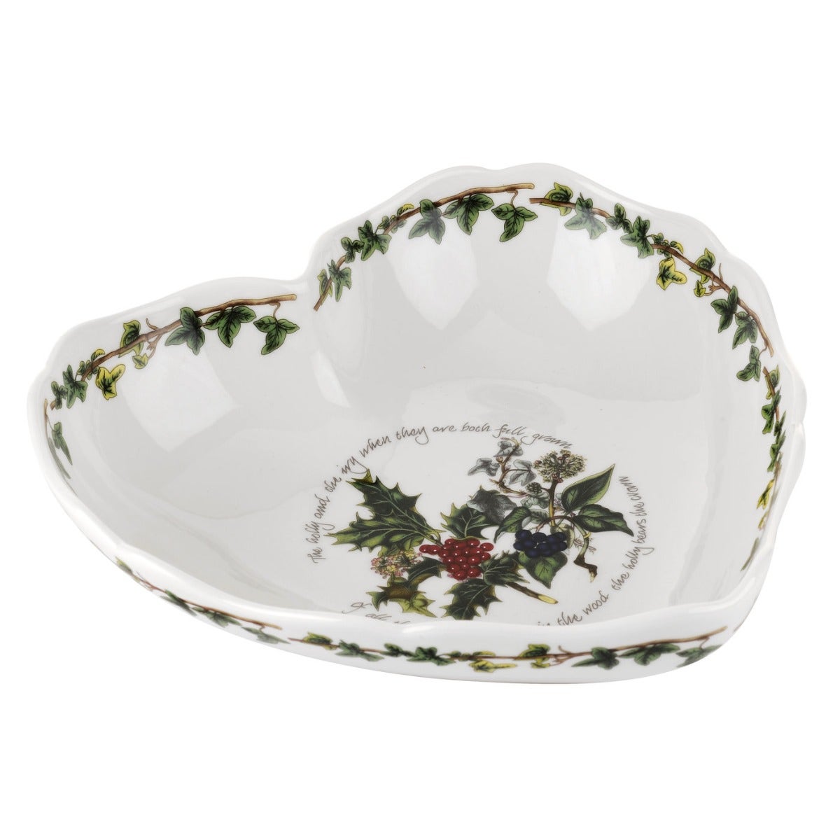 Portmeirion The Holly and The Ivy Scalloped Heart Dish