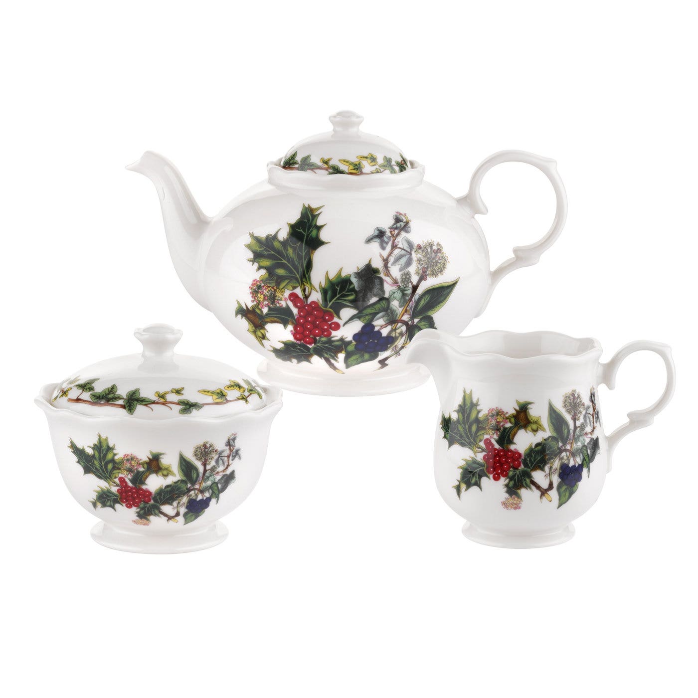 Portmeirion The Holly and the Ivy 3 Piece Tea Set