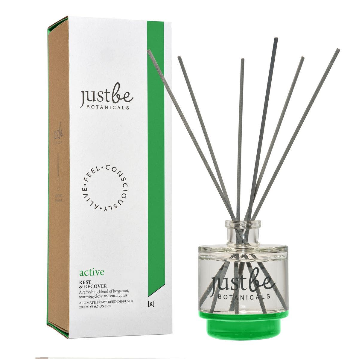 JustBe Botanicals Reed Diffuser - Active