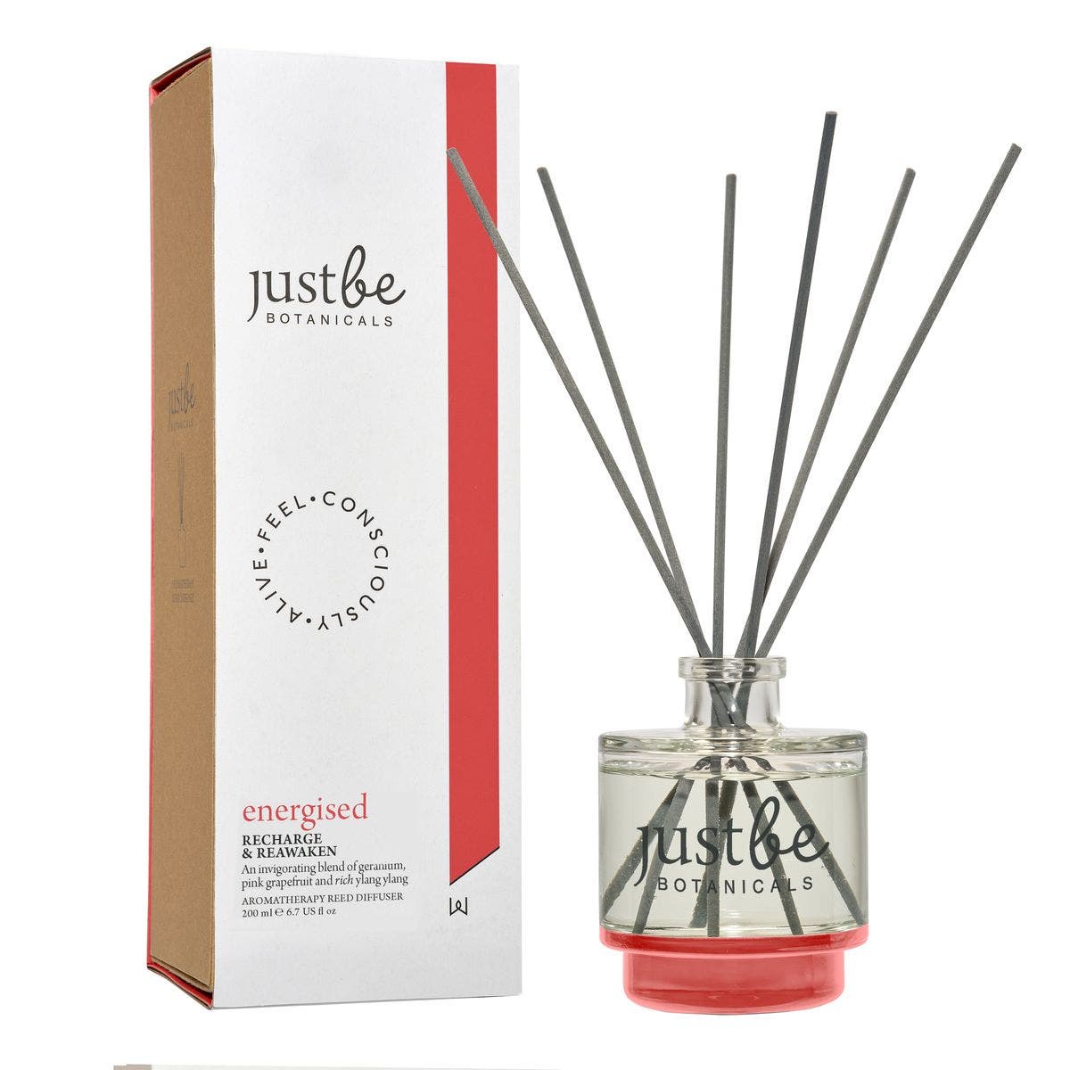 JustBe Botanicals Reed Diffuser - Energised