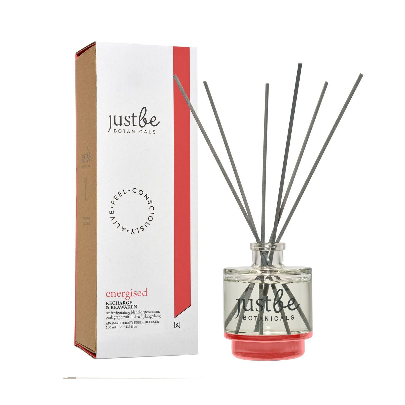 JustBe Botanicals Reed Diffuser - Energised