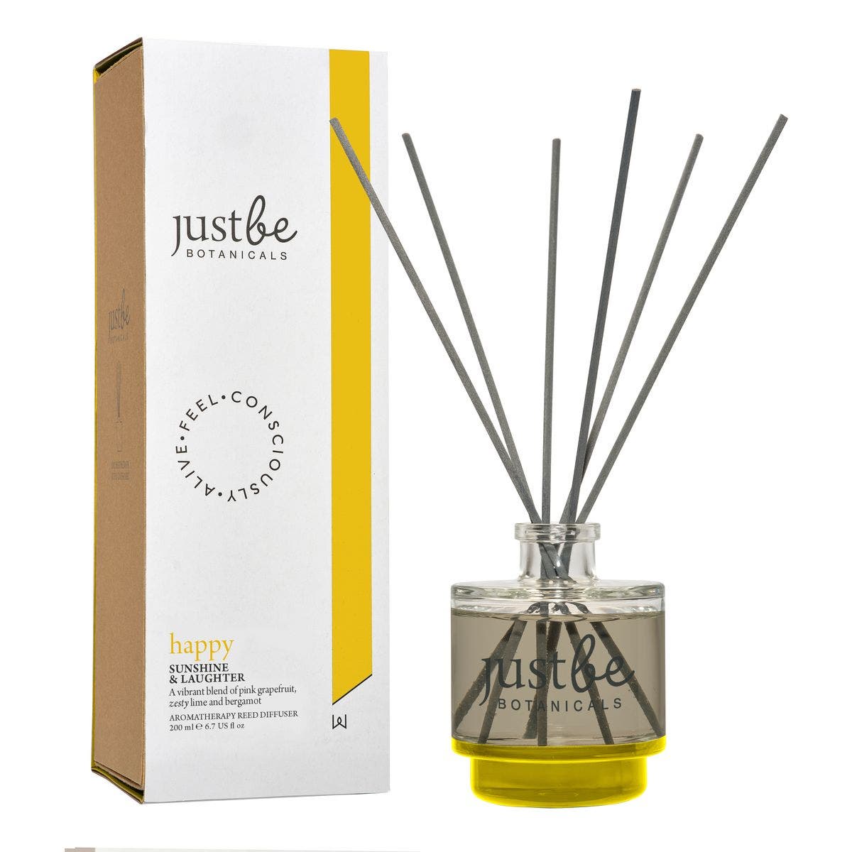 JustBe Botanicals Reed Diffuser - Happy