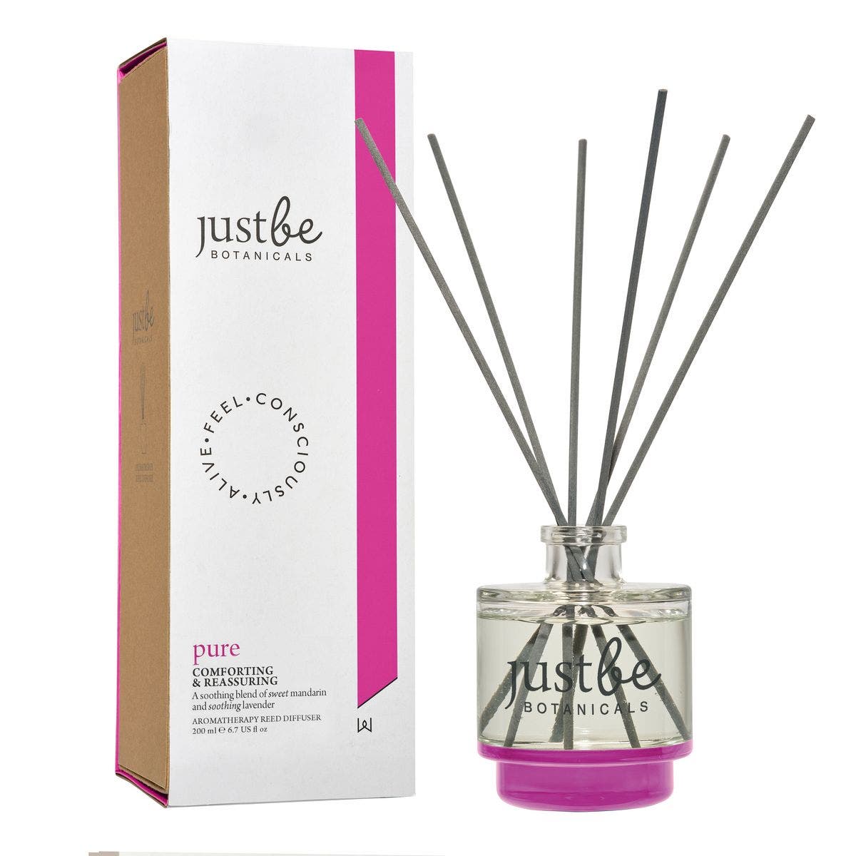 JustBe Botanicals Reed Diffuser - Pure