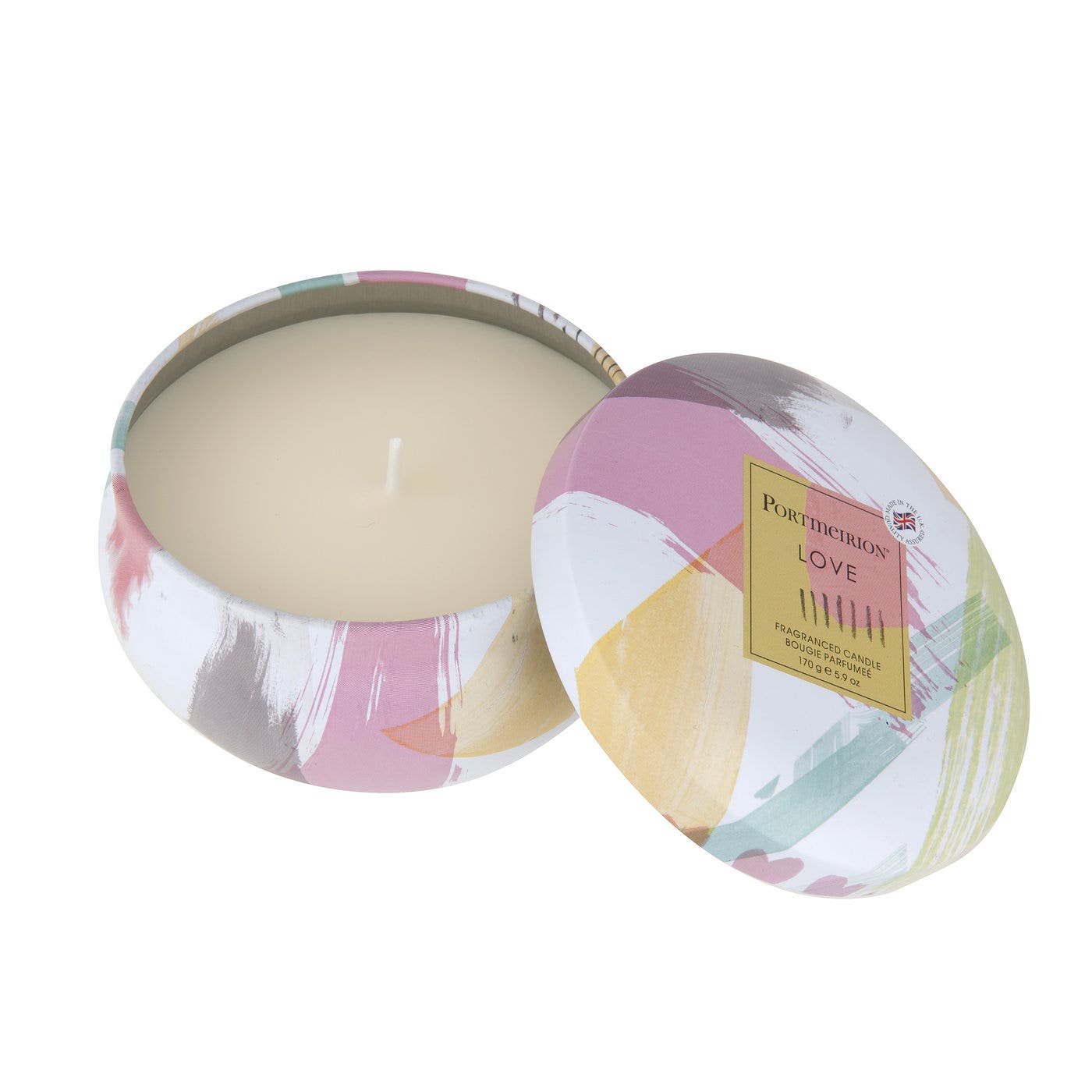 Portmeirion Wax Filled Boutique Candle Tin Love