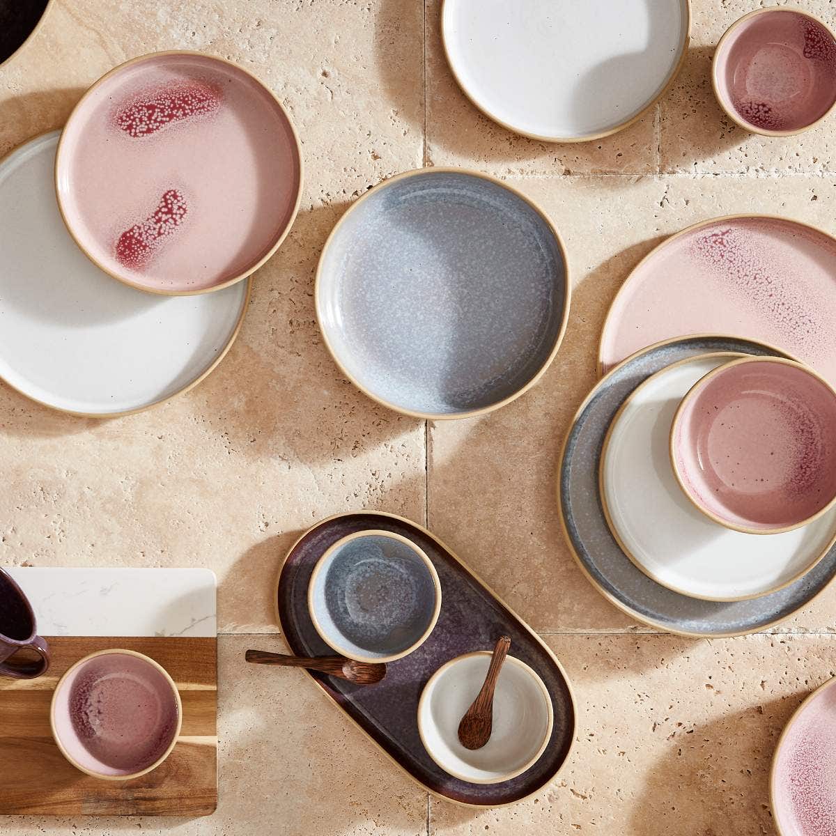 Portmeirion Minerals set of 4, 5.5 Inch Bowls, Rose Quartz