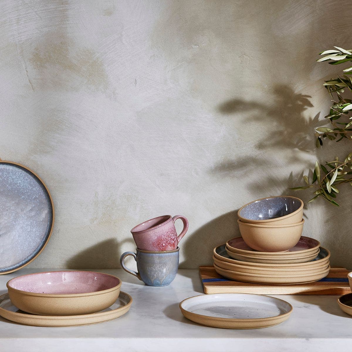 Portmeirion Minerals Tea Plate, Rose Quartz