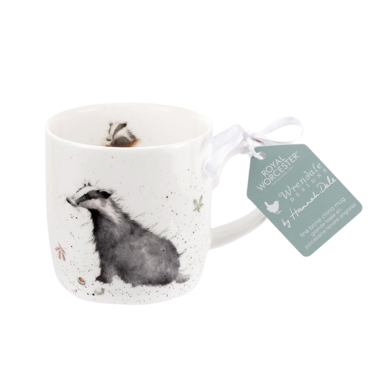 Royal Worcester Wrendale Designs Country Gent Badger Fine Bone China Mug