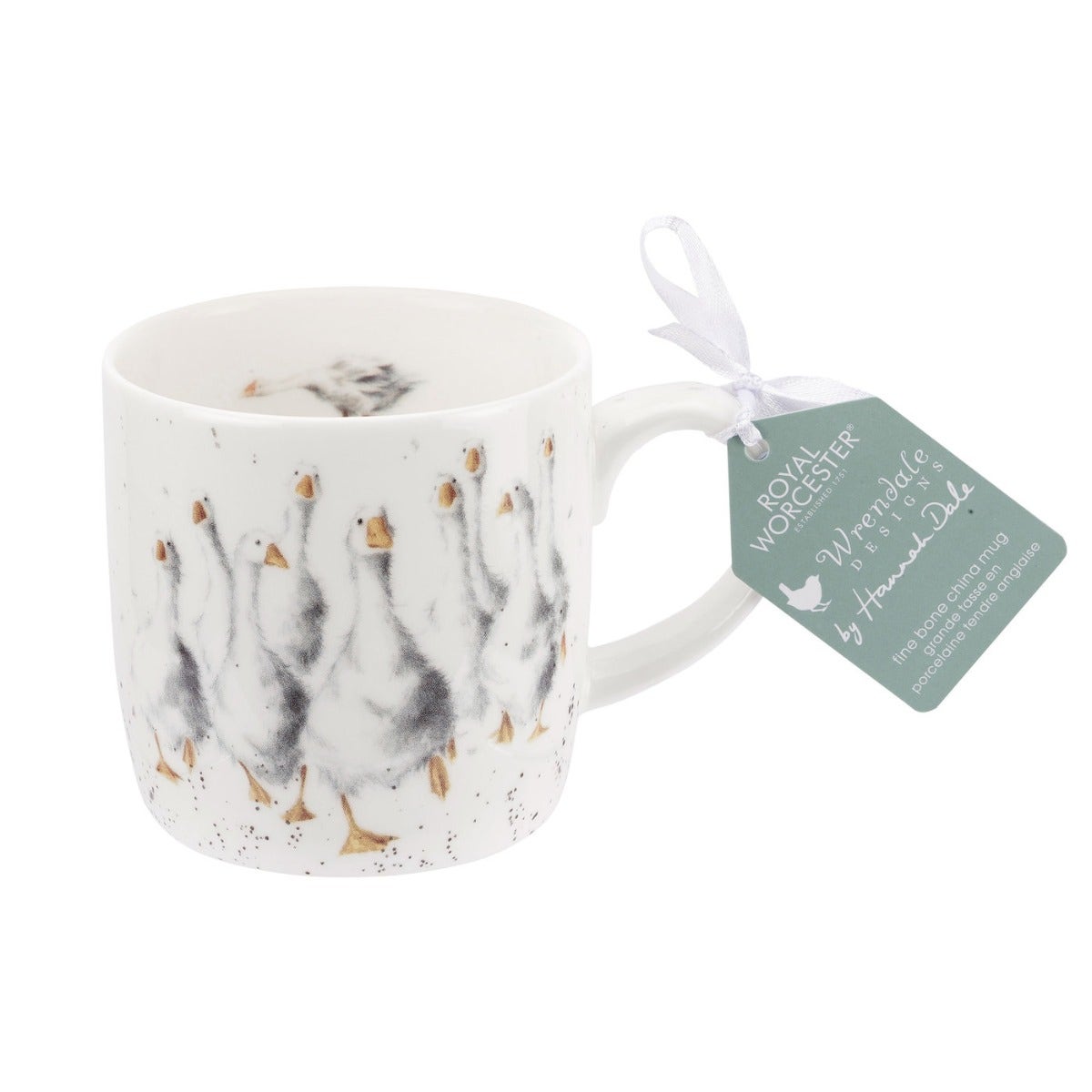 Royal Worcester Wrendale Designs Goosie Goosie Fine Bone China Mugs 