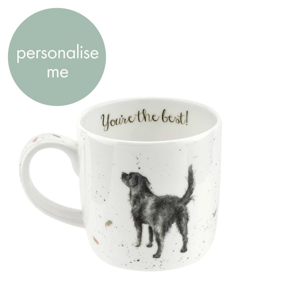 Personalised Royal Worcester Wrendale Designs Walkies (Labrador) Mug