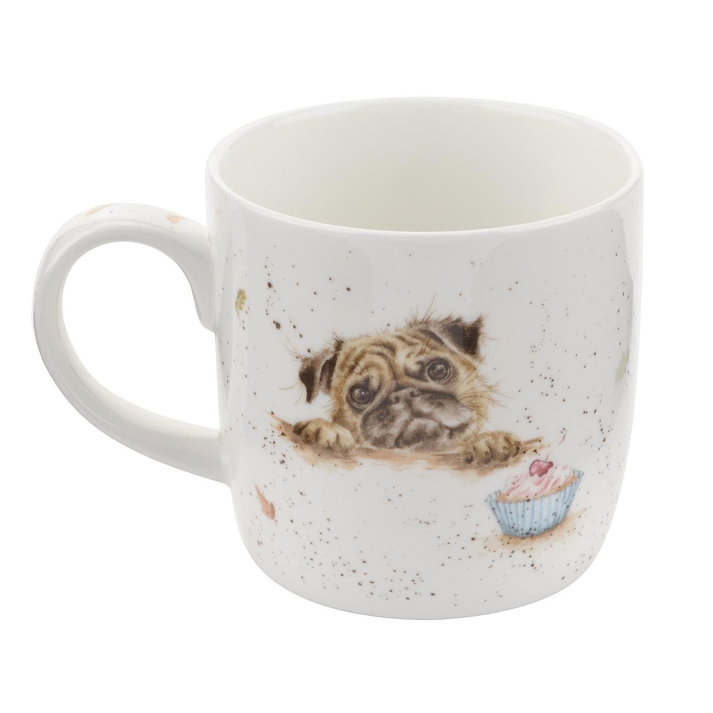 Royal Worcester Wrendale Designs Pug Love Fine Bone China Mug