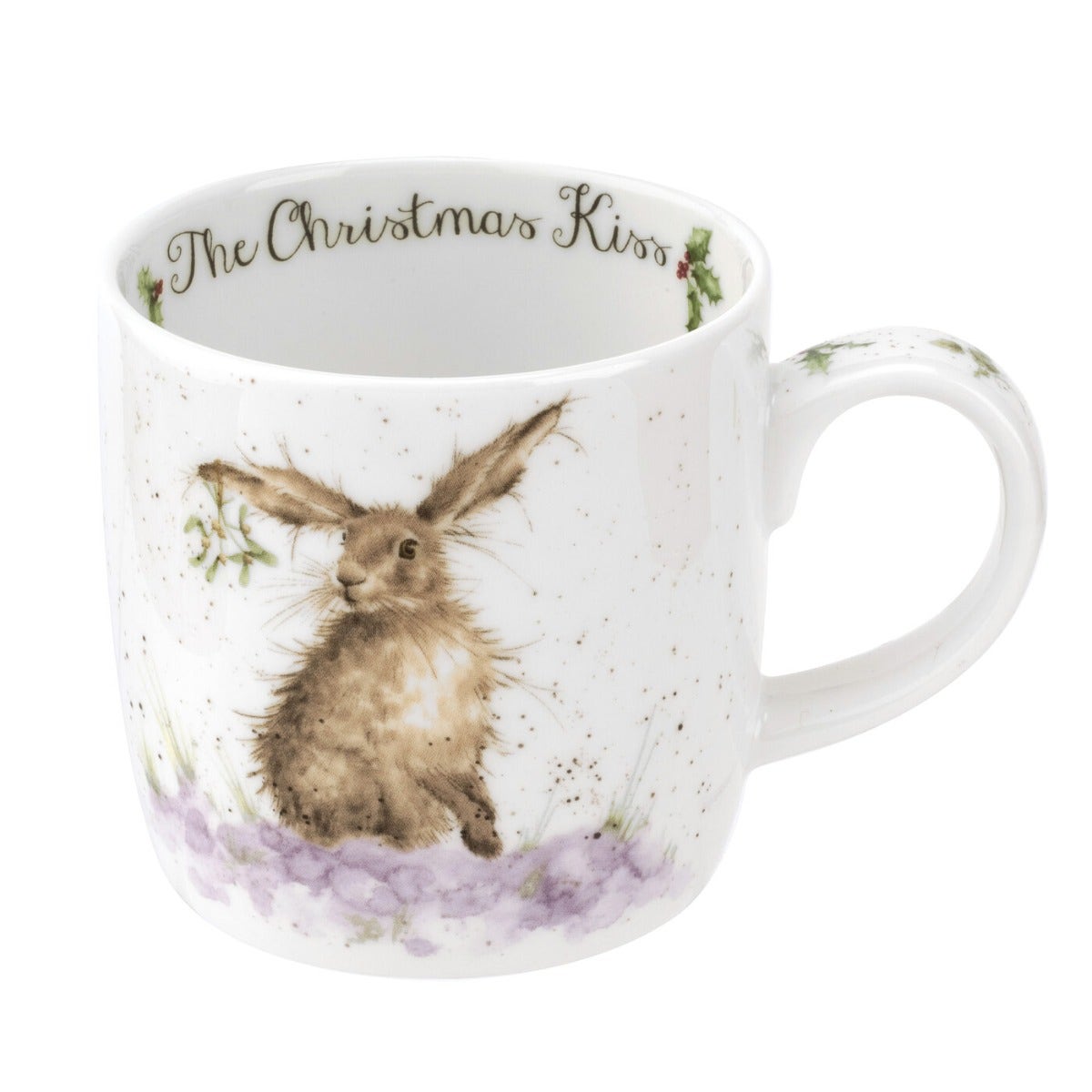 Personalised Royal Worcester Wrendale Designs Hare Christmas with a Kiss 