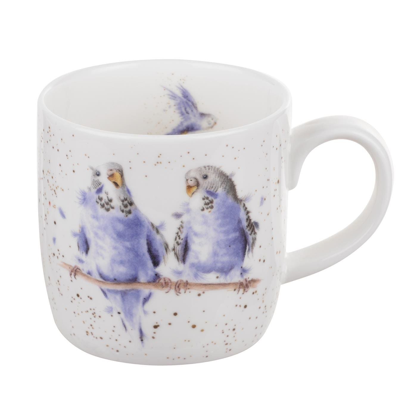 Royal Worcester Wrendale Designs Date Night Budgie Fine Bone China Mug