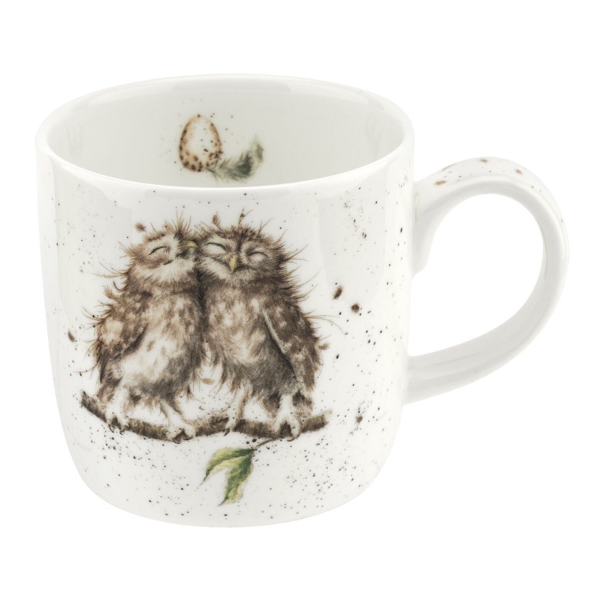 Personalised Royal Worcester Wrendale Designs Birds of a Feather (Owl) Mug