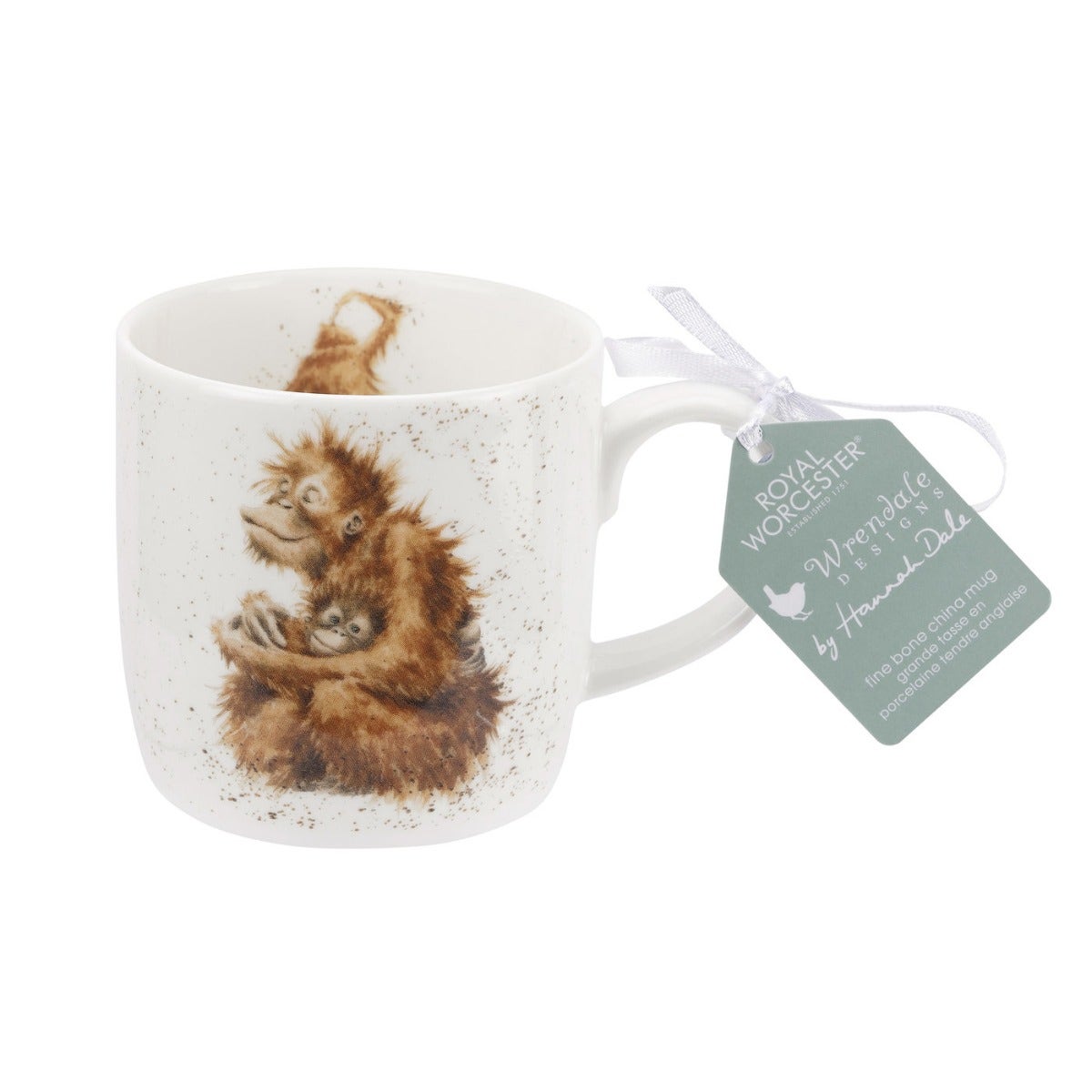 Royal Worcester Wrendale Designs Orangutangle Fine Bone China Mug