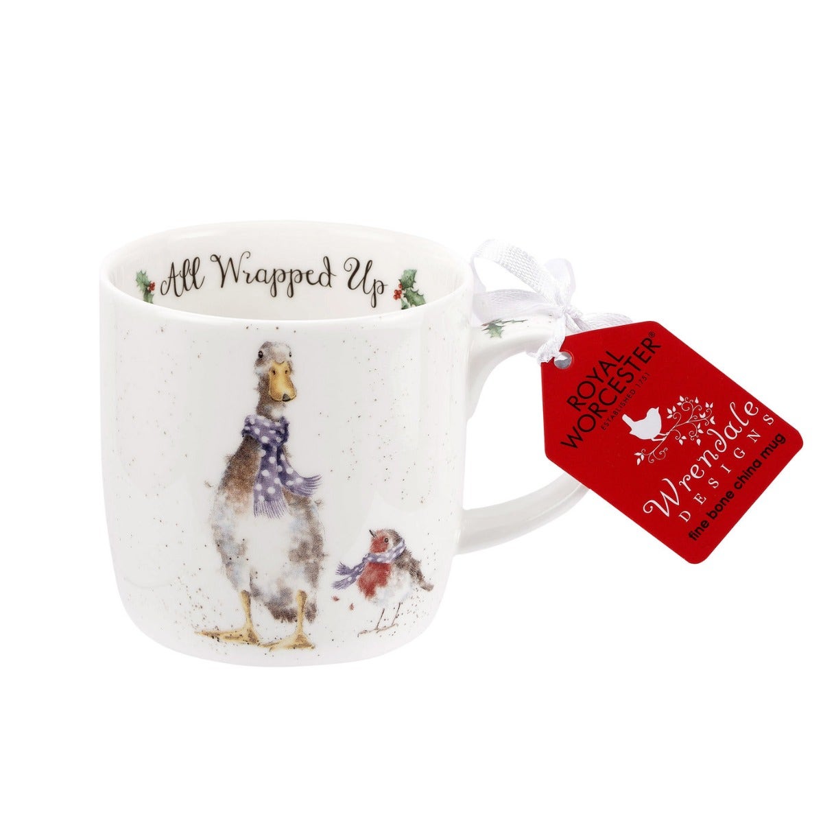 Royal Worcester Wrendale Designs All Wrapped Up Goose Fine Bone China Mug 