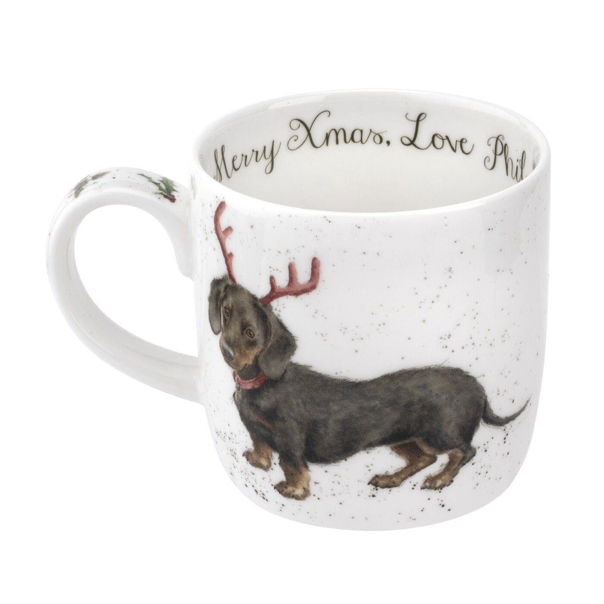 Wrendale Designs Personalised Dachshund Mug