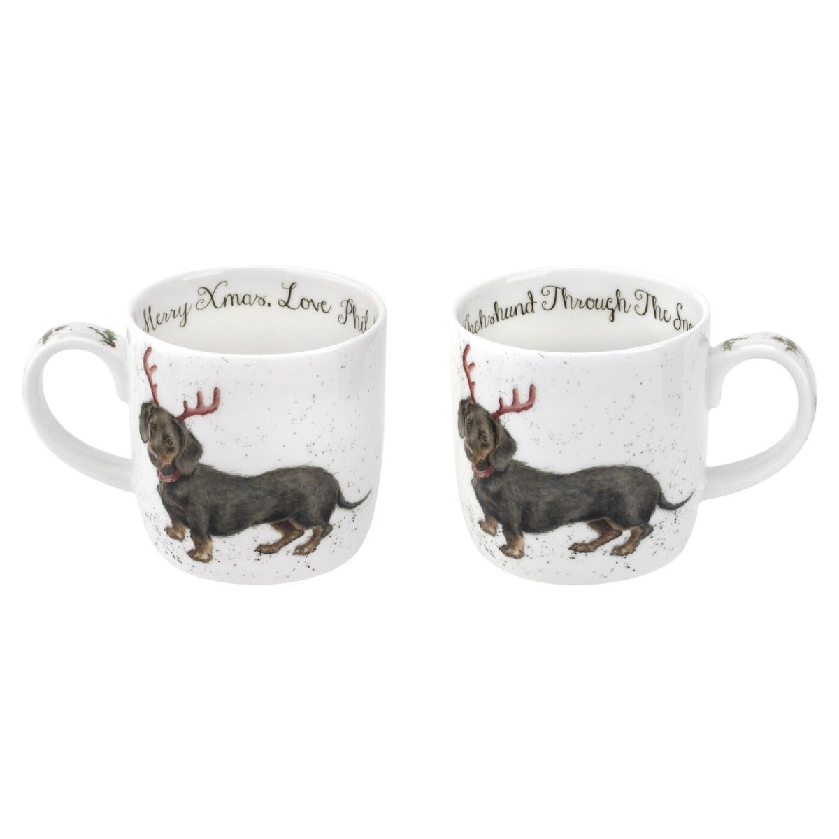 Wrendale Designs Personalised Dachshund Mug