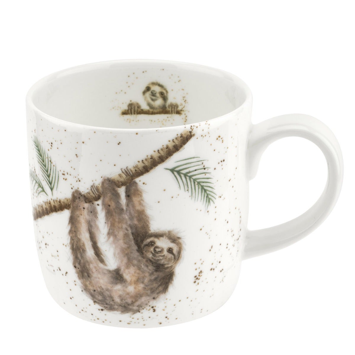 Personalised Royal Worcester Wrendale Designs Hanging Around (Sloth) Mug