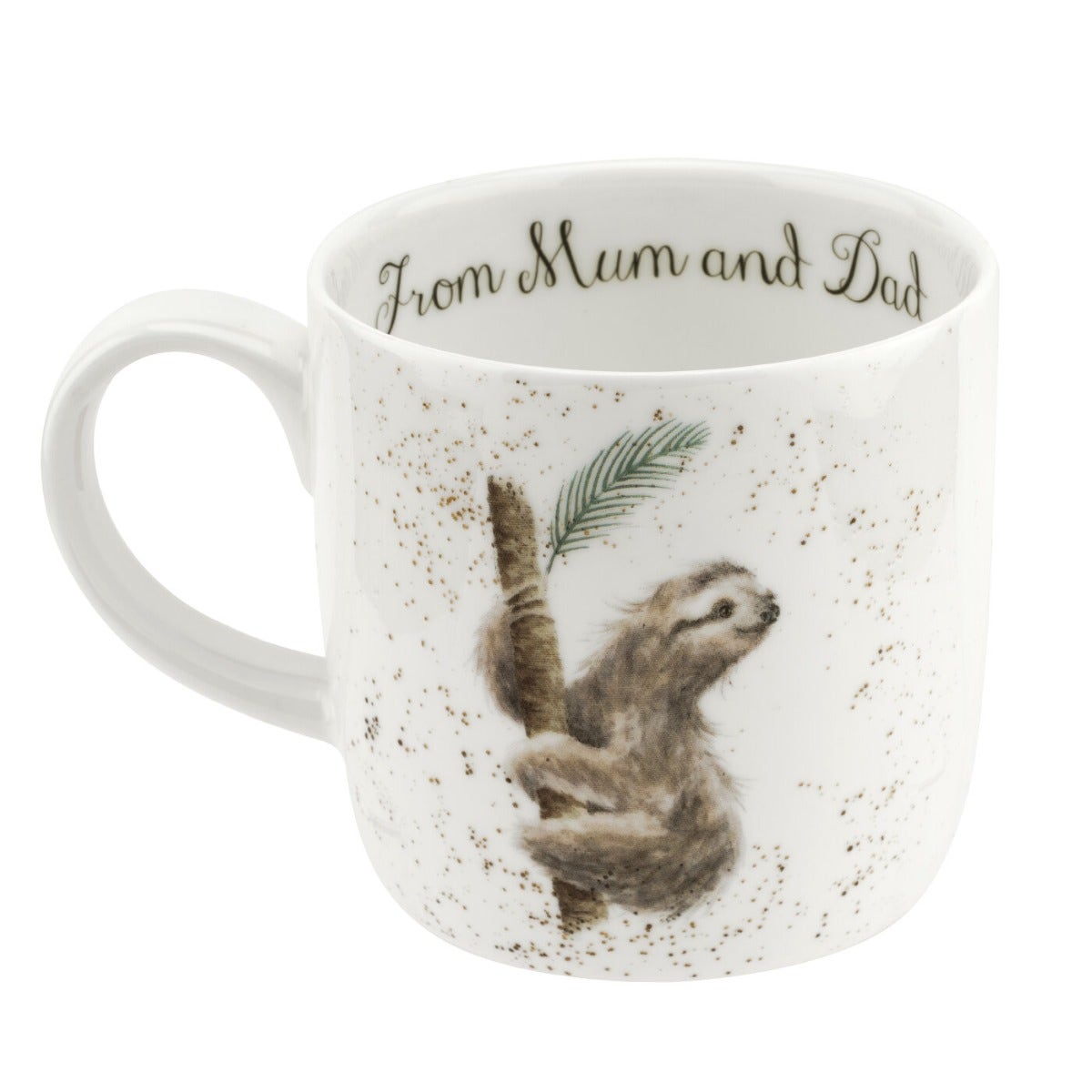 Personalised Royal Worcester Wrendale Designs Hanging Around (Sloth) Mug