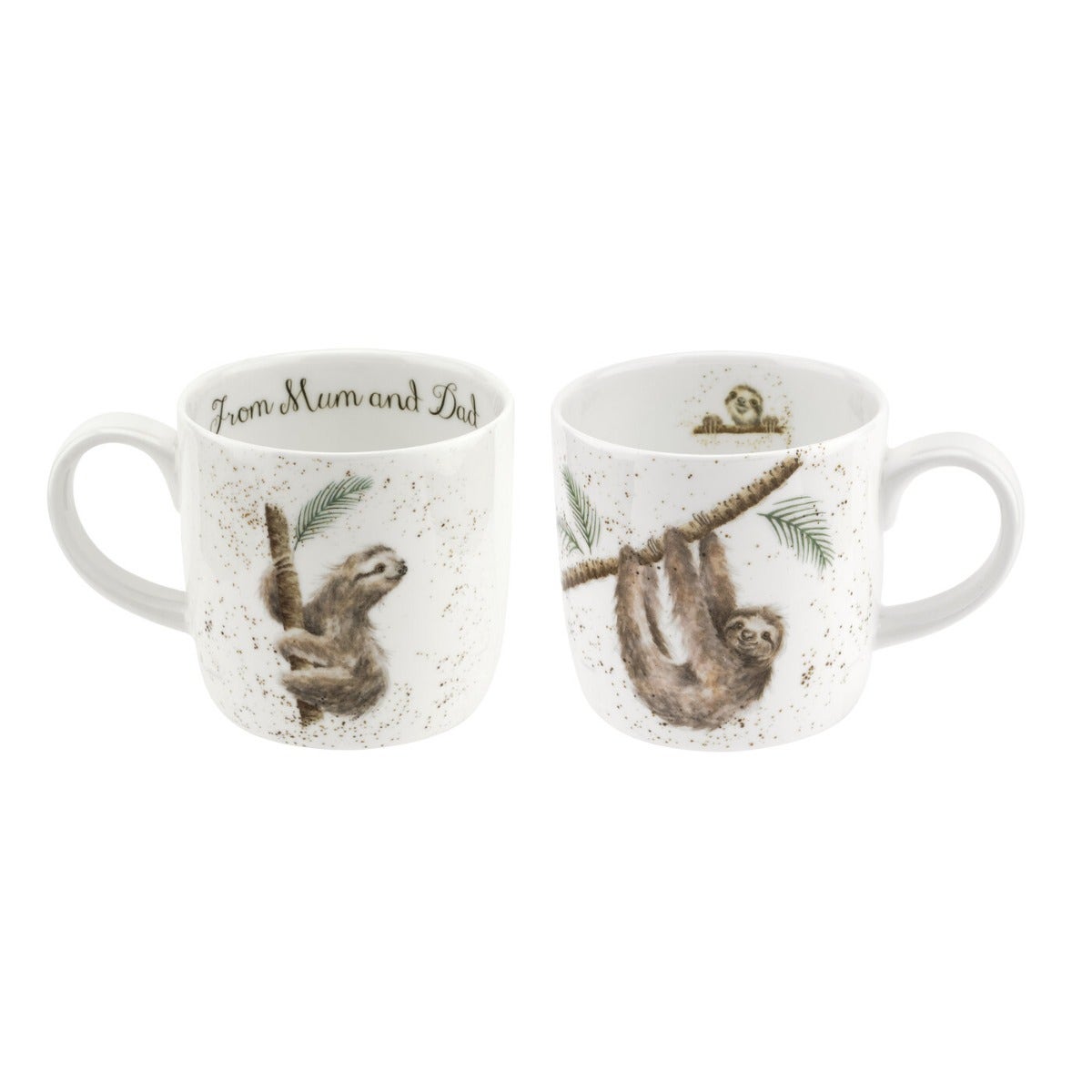 Personalised Royal Worcester Wrendale Designs Hanging Around (Sloth) Mug