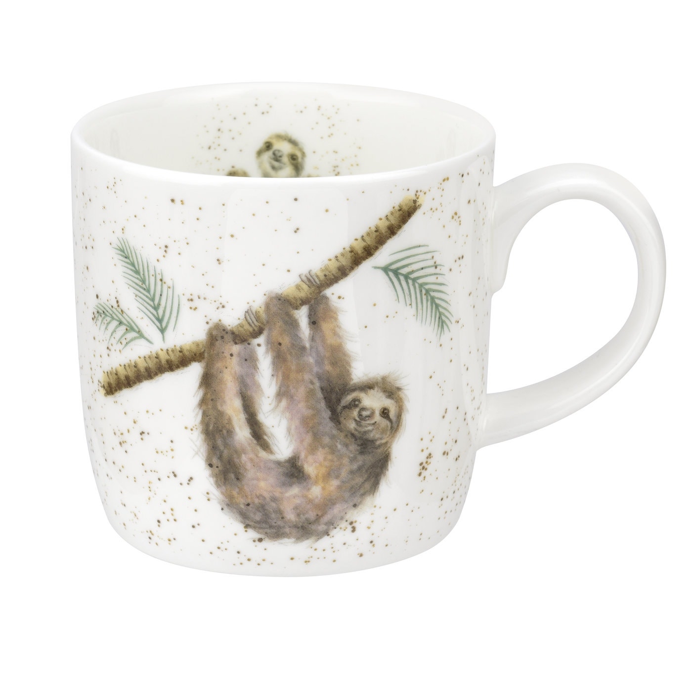 Royal Worcester Wrendale Designs Hanging Around Sloth Fine Bone China Mug