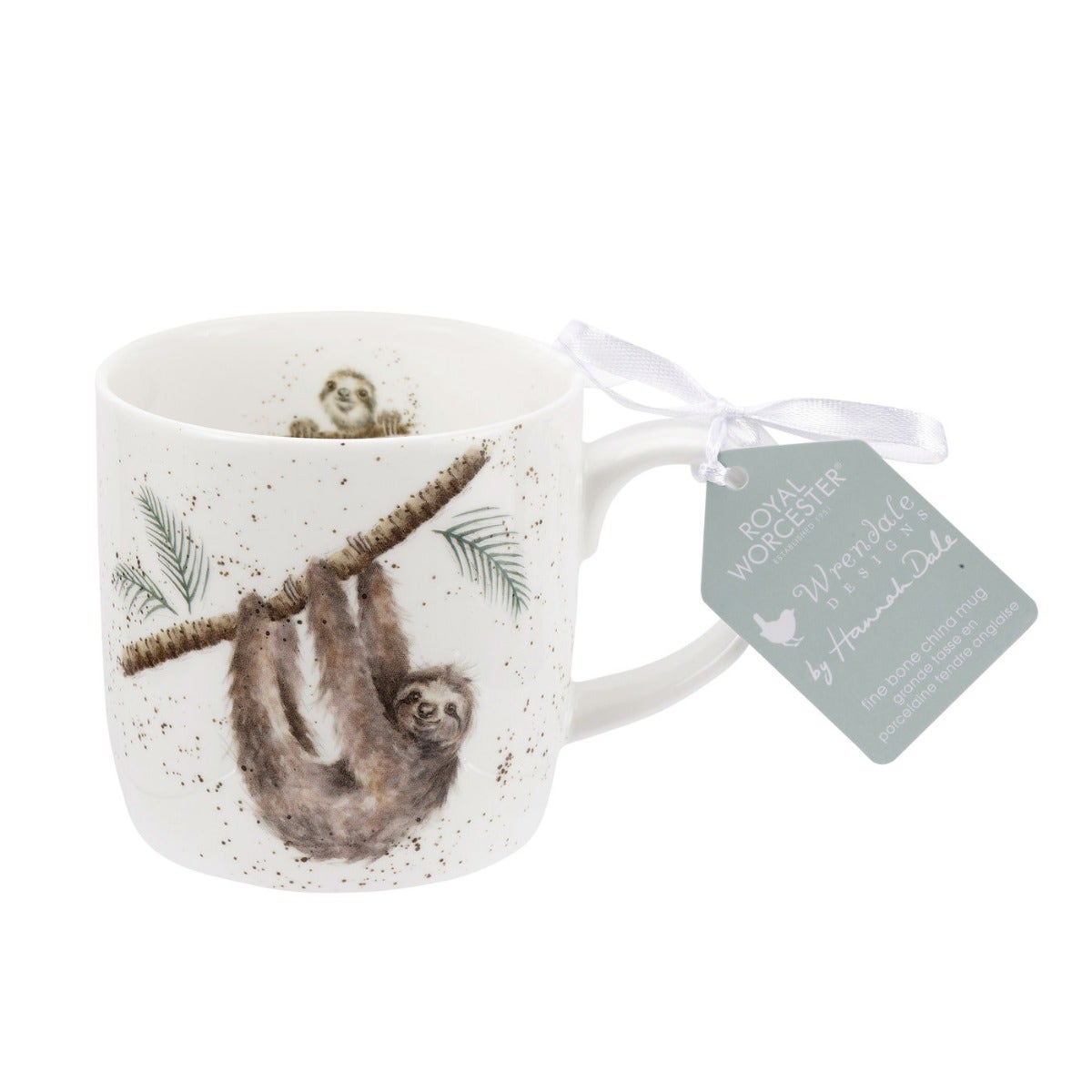 Royal Worcester Wrendale Designs Hanging Around Sloth Fine Bone China Mug