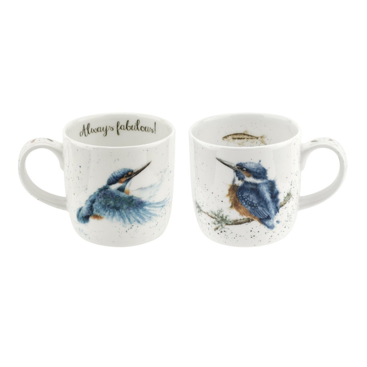 Personalised Royal Worcester Wrendale Designs King of the River (Kingfisher) Mug