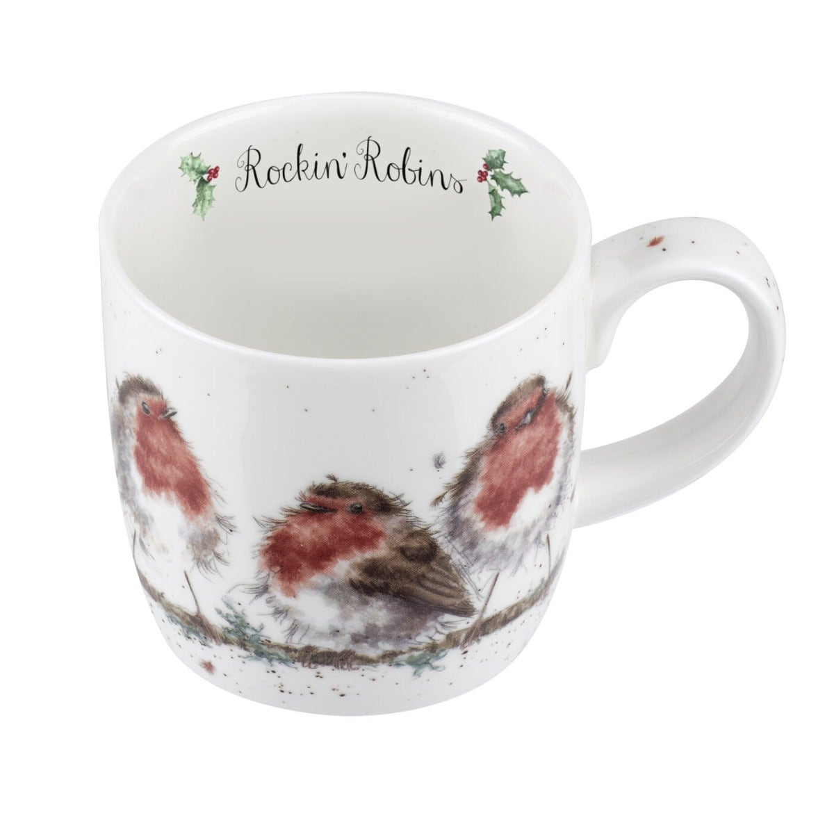 Royal Worcester Wrendale Designs Rockin Robins Fine Bone China Mug