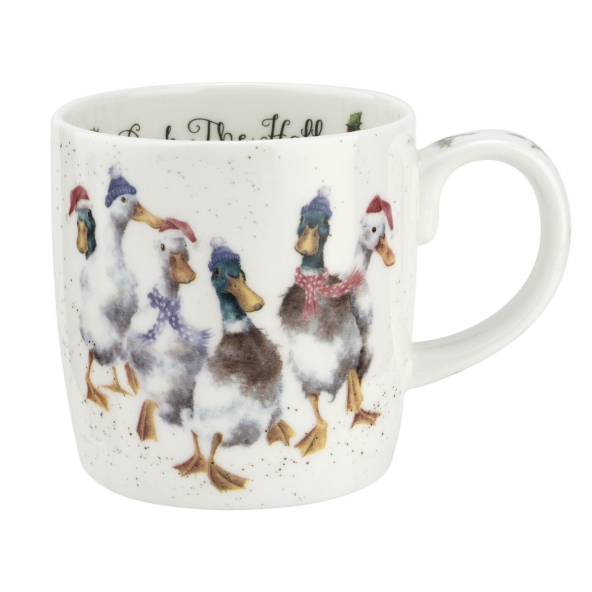 Royal Worcester Wrendale Designs Duck The Halls Ducks Fine Bone China Mug