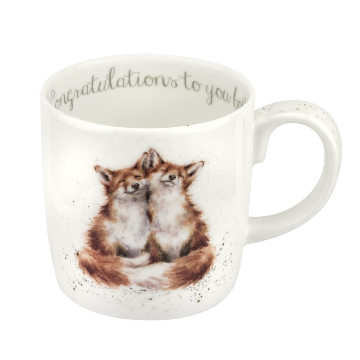 Royal Worcester Wrendale Designs Congratulations To You Both Large Fine Bone China Mug