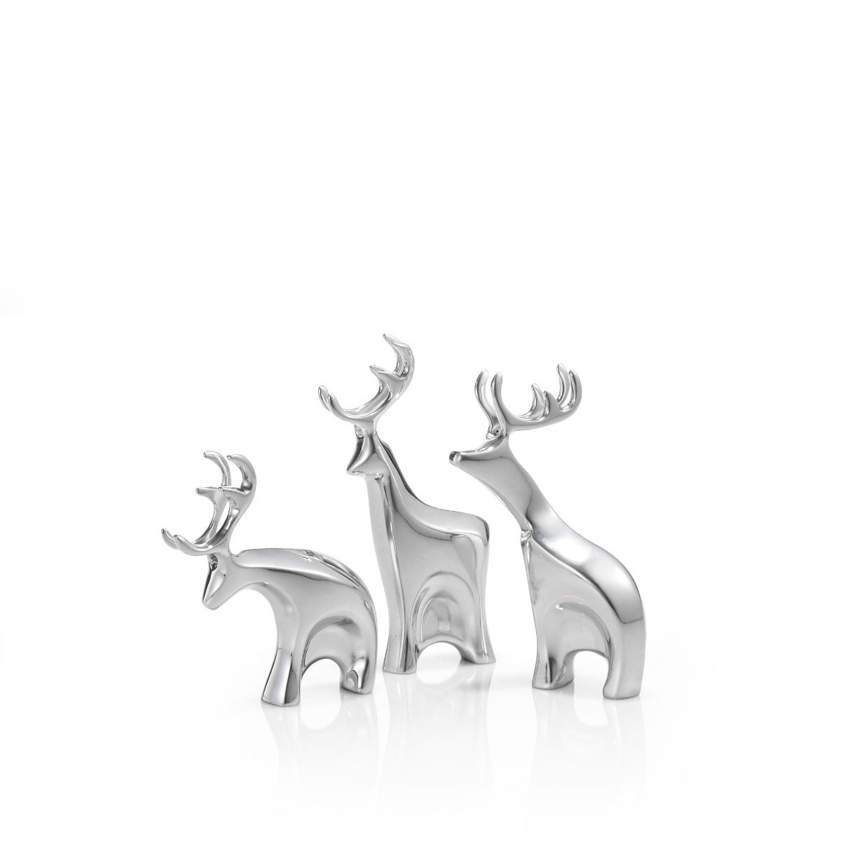 Nambé Holiday Set of 3 Miniature Blitzen Reindeer