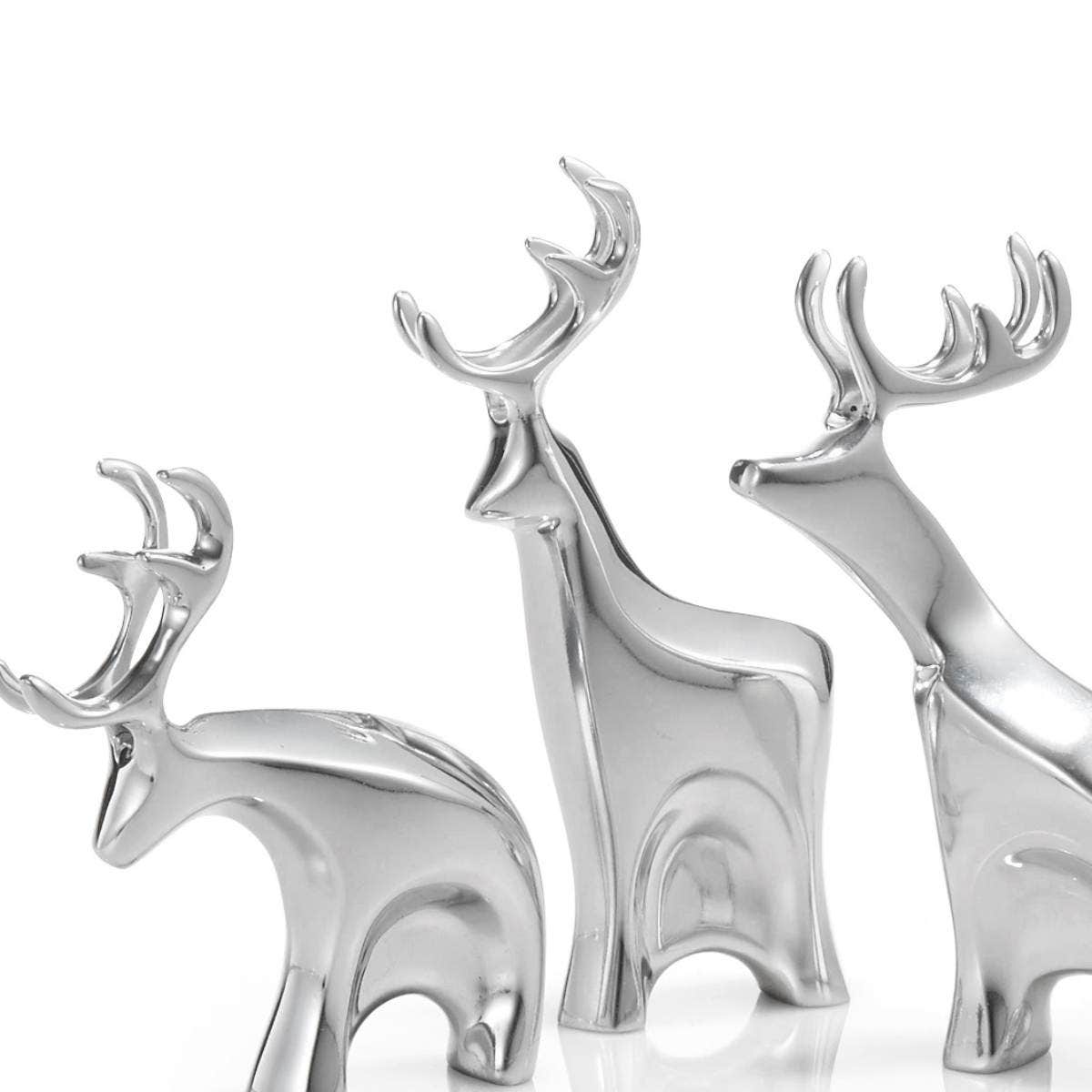 Nambé Holiday Set of 3 Miniature Blitzen Reindeer