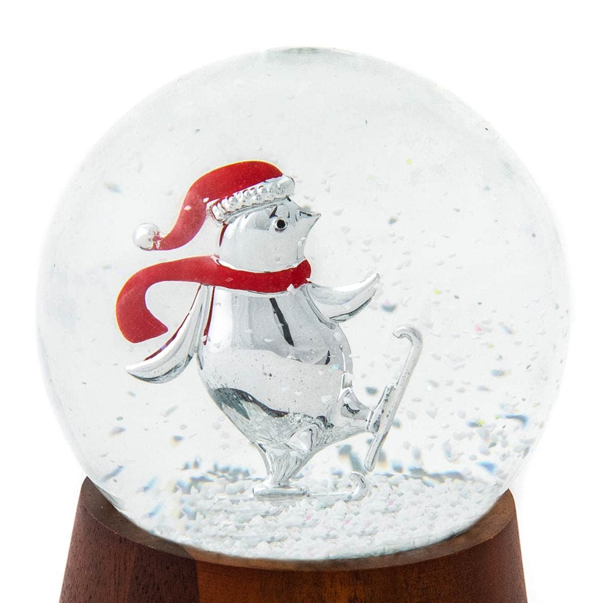 Nambé Holiday Skating Penguin Snowglobe