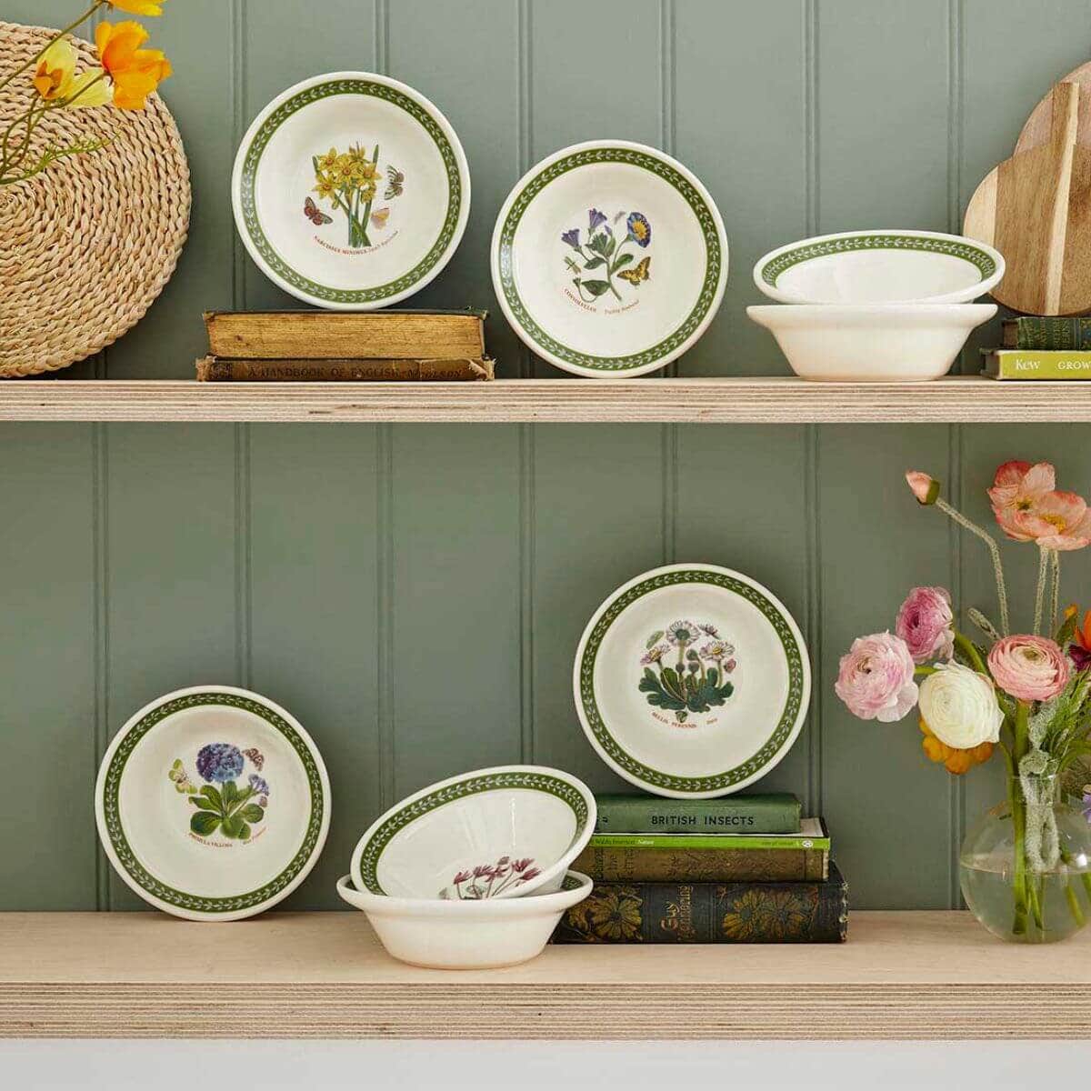 Botanic Garden Etchings Set of 6 Oatmeal Bowls