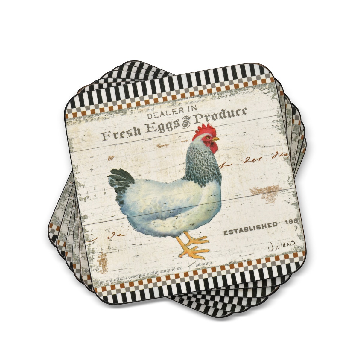 Pimpernel On the Farm Coasters Set of 6