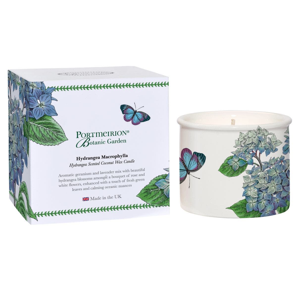 Botanic Garden Hydrangea Ceramic Candle