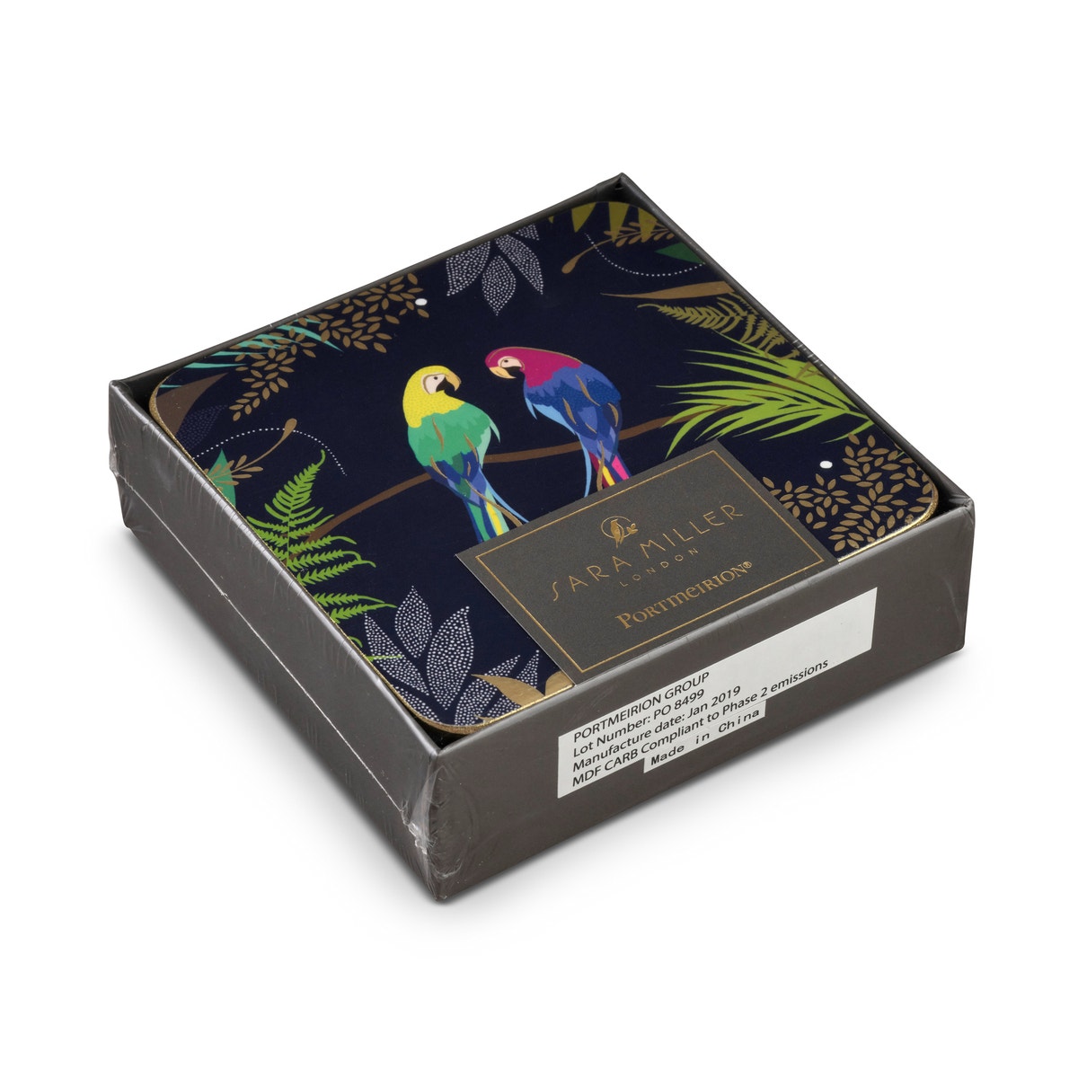 Sara Miller London Portmeirion Parrot Coasters Set of 6 