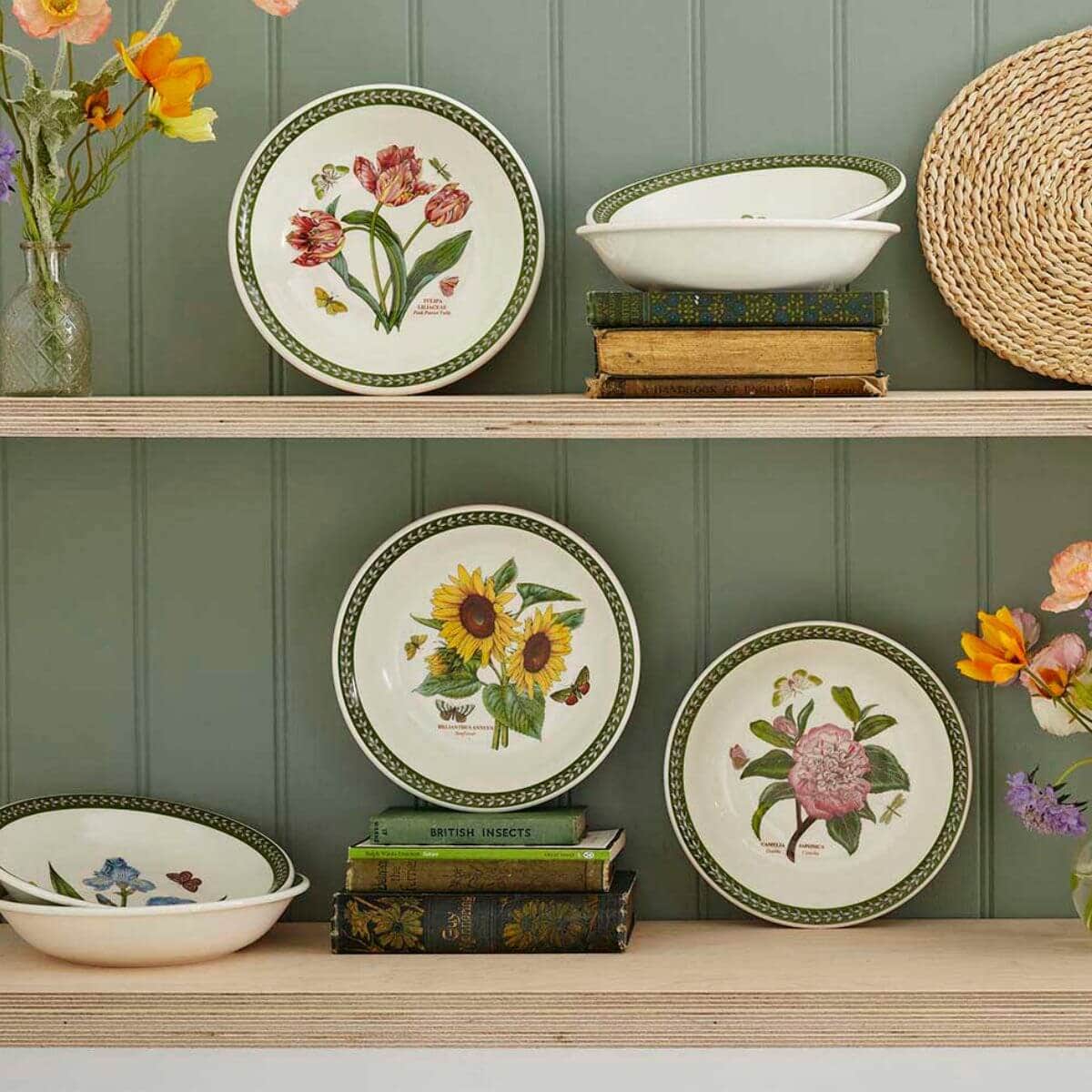 Botanic Garden Etchings set of 6 Pasta Bowls