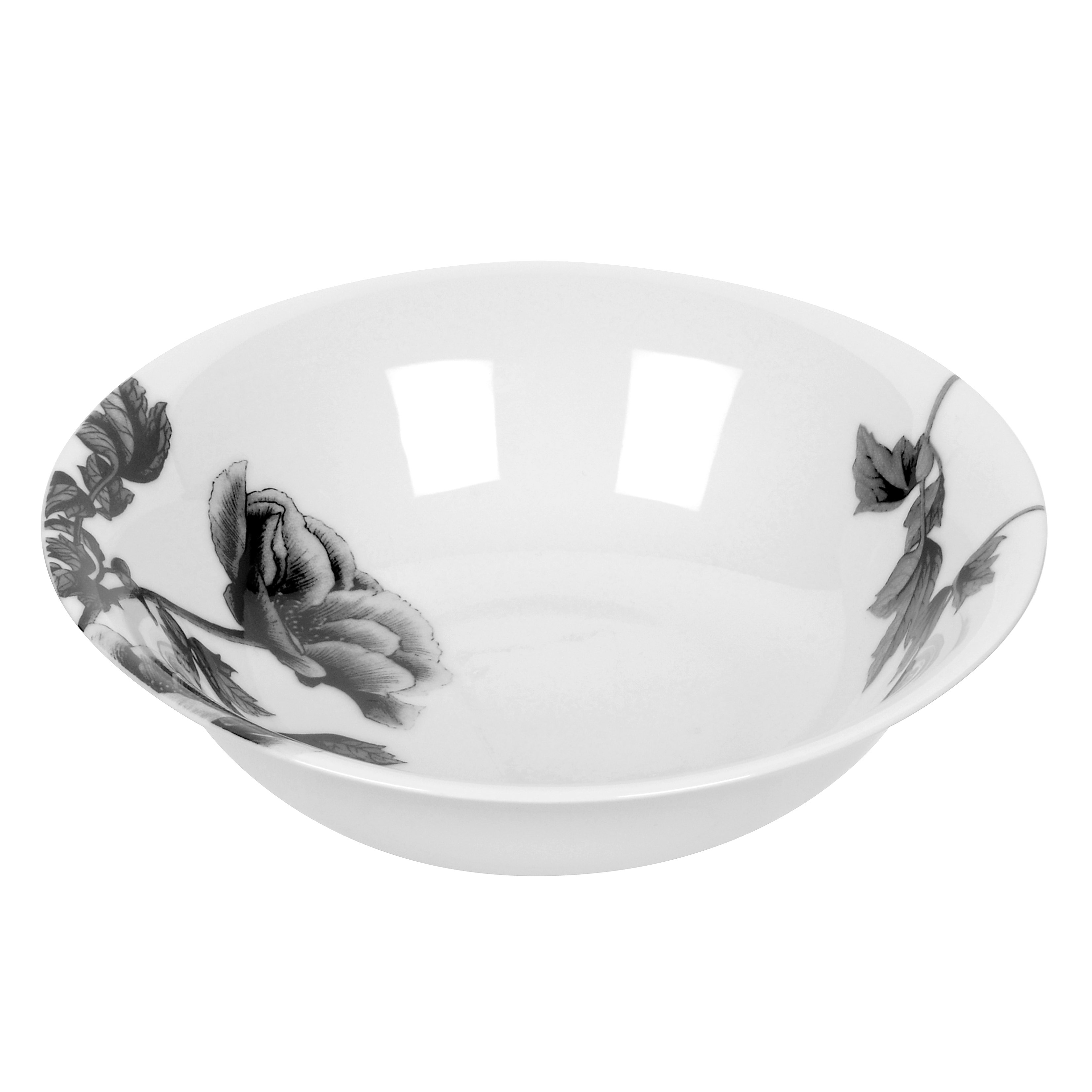 Royal Worcester Peony Black Cereal Bowls - Set of 4