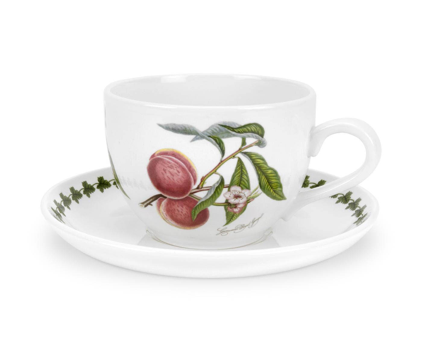 Seconds Portmeirion Pomona Set of 6  Jumbo Cup and Saucer - No Guarantee of Fruit Design