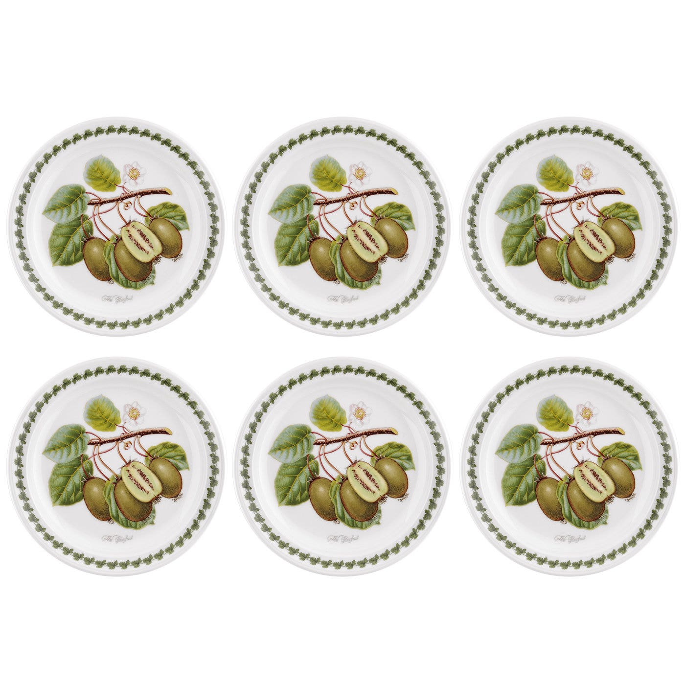 Portmeirion Pomona Kiwi 8 Inch Plate Set of 6