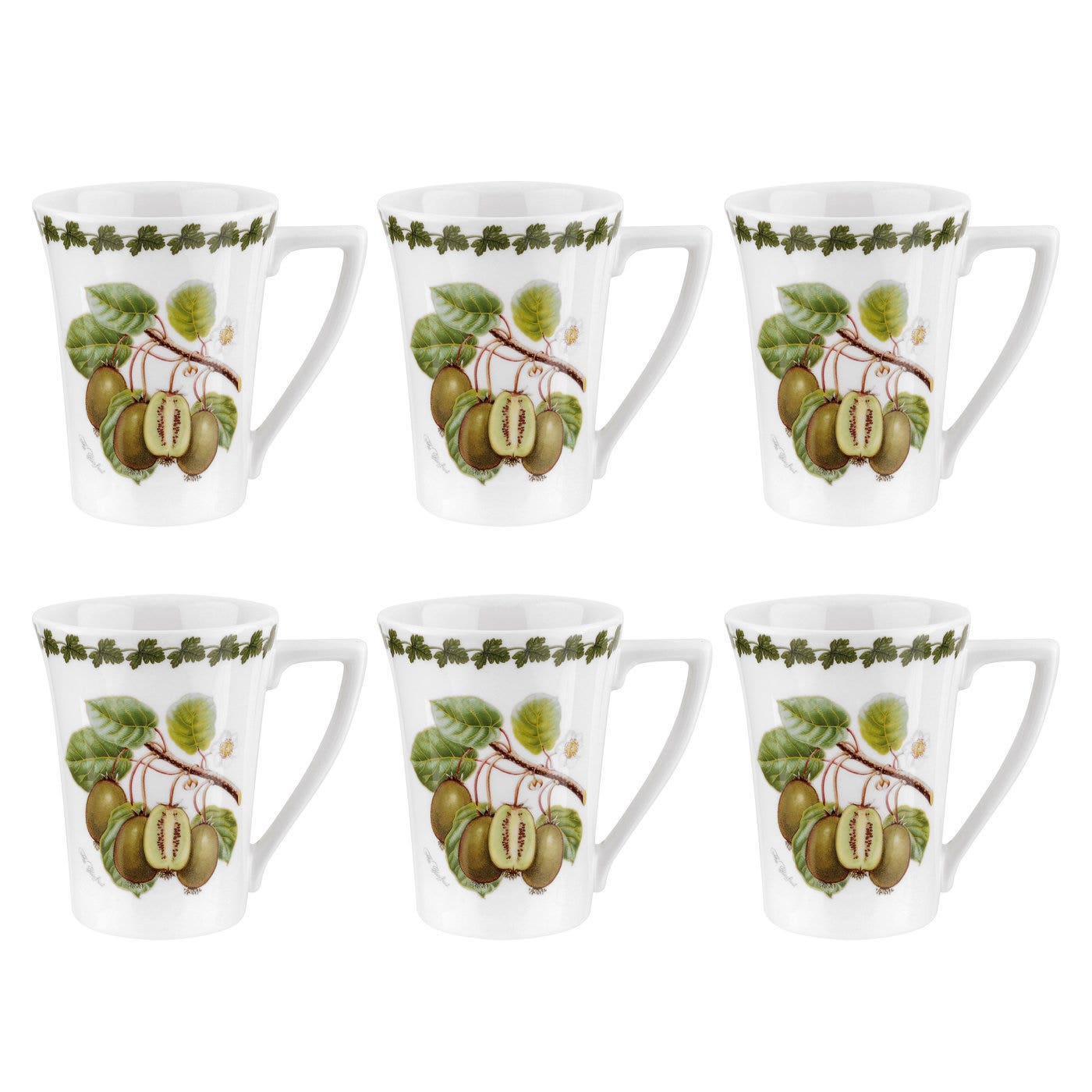 Portmeirion Pomona Kiwi Mug Set of 6