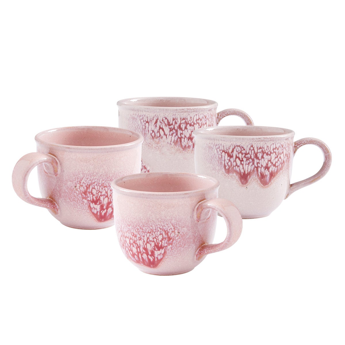 Minerals Set of 4 Mugs, Rose Quartz