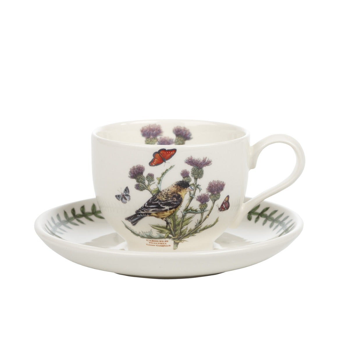 Seconds Portmeirion Botanic Birds Set of 6 Teacups and Saucers - No Guarantee Of Bird Design