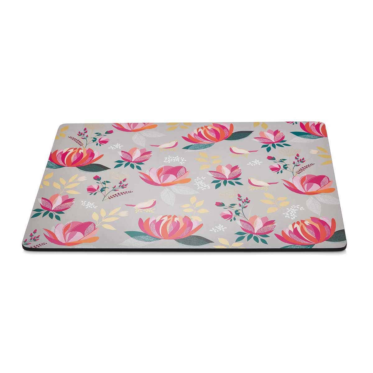 Sara Miller London Peony Large Placemats Set of 4 Grey