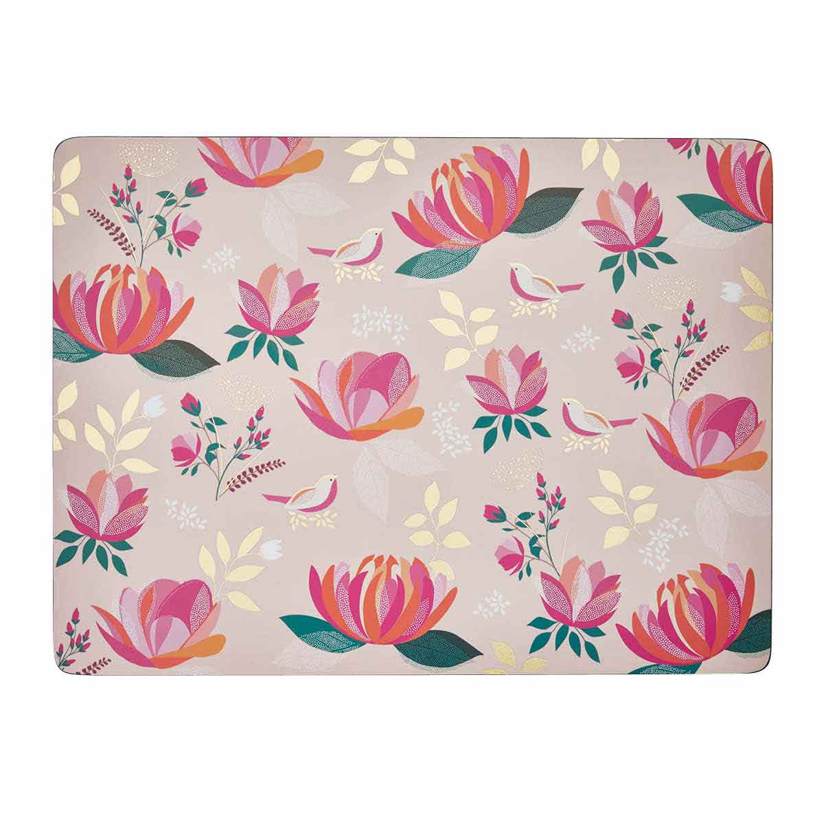 Sara Miller London Peony Large Placemats Set of 4 Pink